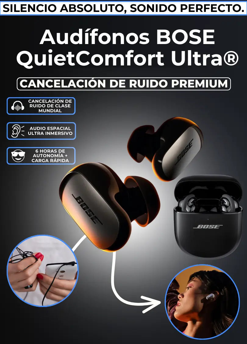 Bose QuietComfort Ultra | Audífonos con Cancelación de Ruido Premium