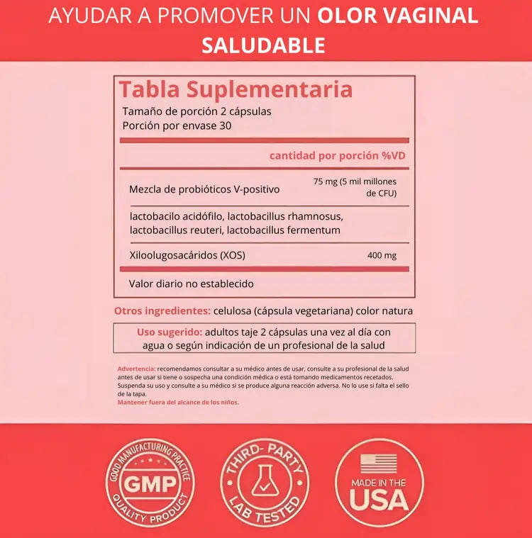 URO Vaginal Probiotics x 60 Cápsulas – Llévate 2 por el precio de 1 💞
