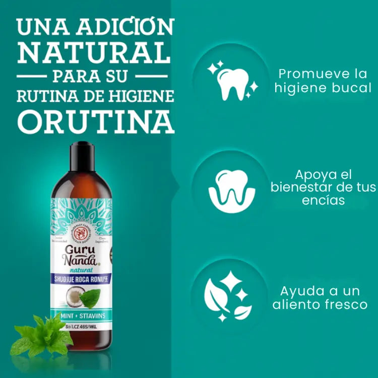 GuruNanda® Detox Bucal Natural + Raspador GRATIS | Recupera Tu Sonrisa