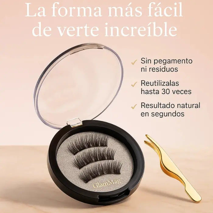 Pestañas Magnéticas GlamMag™ + Aplicador de Pestañas Gratis
