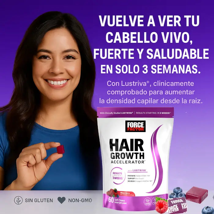 Gomitas Aceleradoras de Crecimiento Capilar con Lustriva