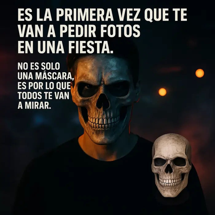 Máscara Calavera con Movimiento Real | Toma el Control de Halloween