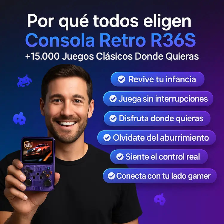 Consola Retro R36S | +15.000 Juegos Clásicos Donde Quieras