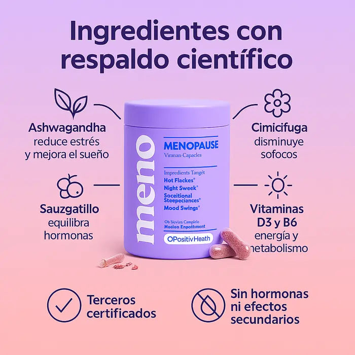 Meno | Controla la Menopausia y sus Síntomas de Forma Natural