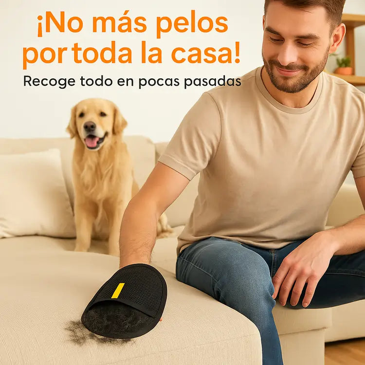Guante Quita-Pelo PetClean® | Dile Adiós al Pelo en Sofás y Ropa