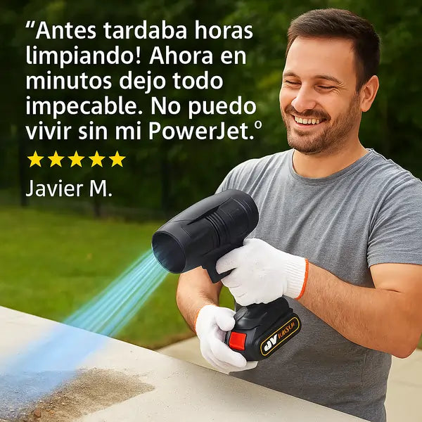 Soplador Inalámbrico PowerJet® | Limpia y Trabaja Sin Esfuerzo