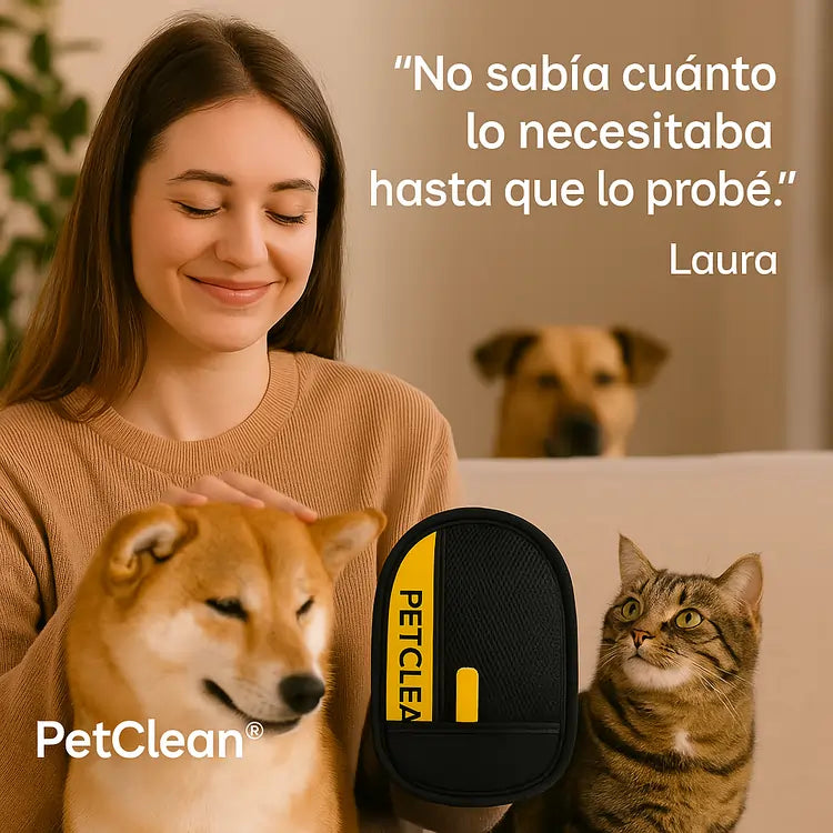 Guante Quita-Pelo PetClean® | Dile Adiós al Pelo en Sofás y Ropa