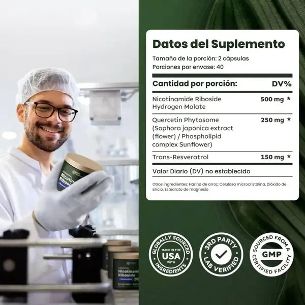 🔥 2x1 NAD+ Avanzado - Laboratorio Reus Research® | Importado 🇺🇸 ¡Duplica tu energía y bienestar!
