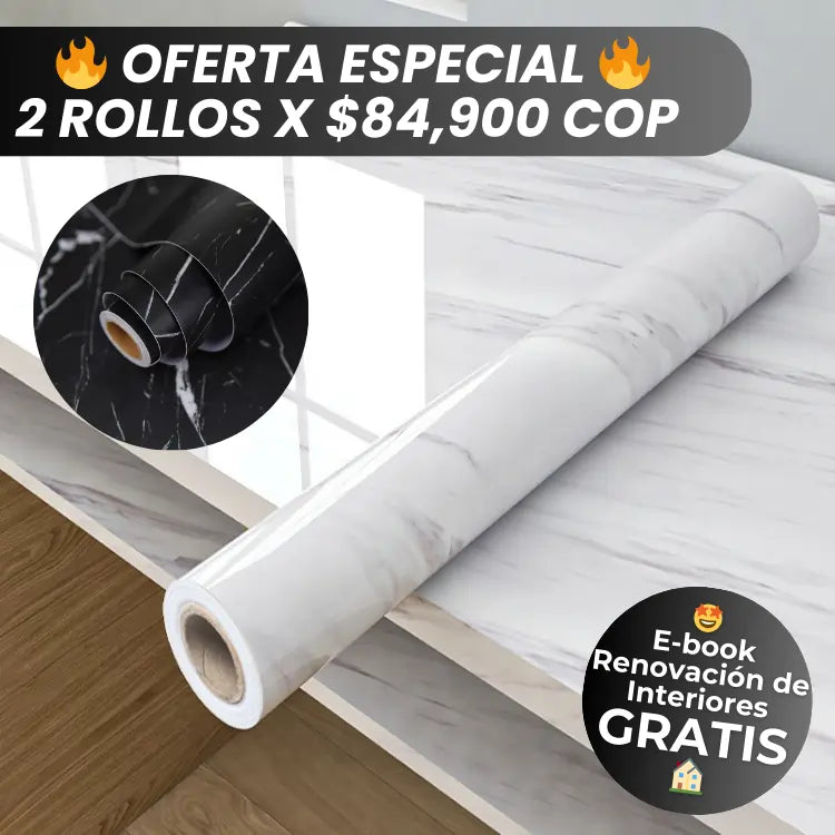 Papel Marmol 60cm de Ancho x 200cm Largo