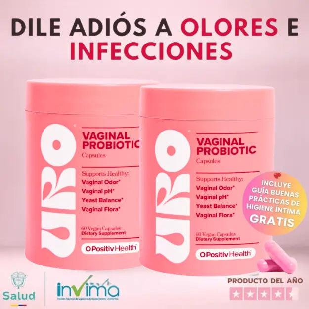 URO Vaginal Probiotics x 60 Cápsulas – Llévate 2 por el precio de 1 💞