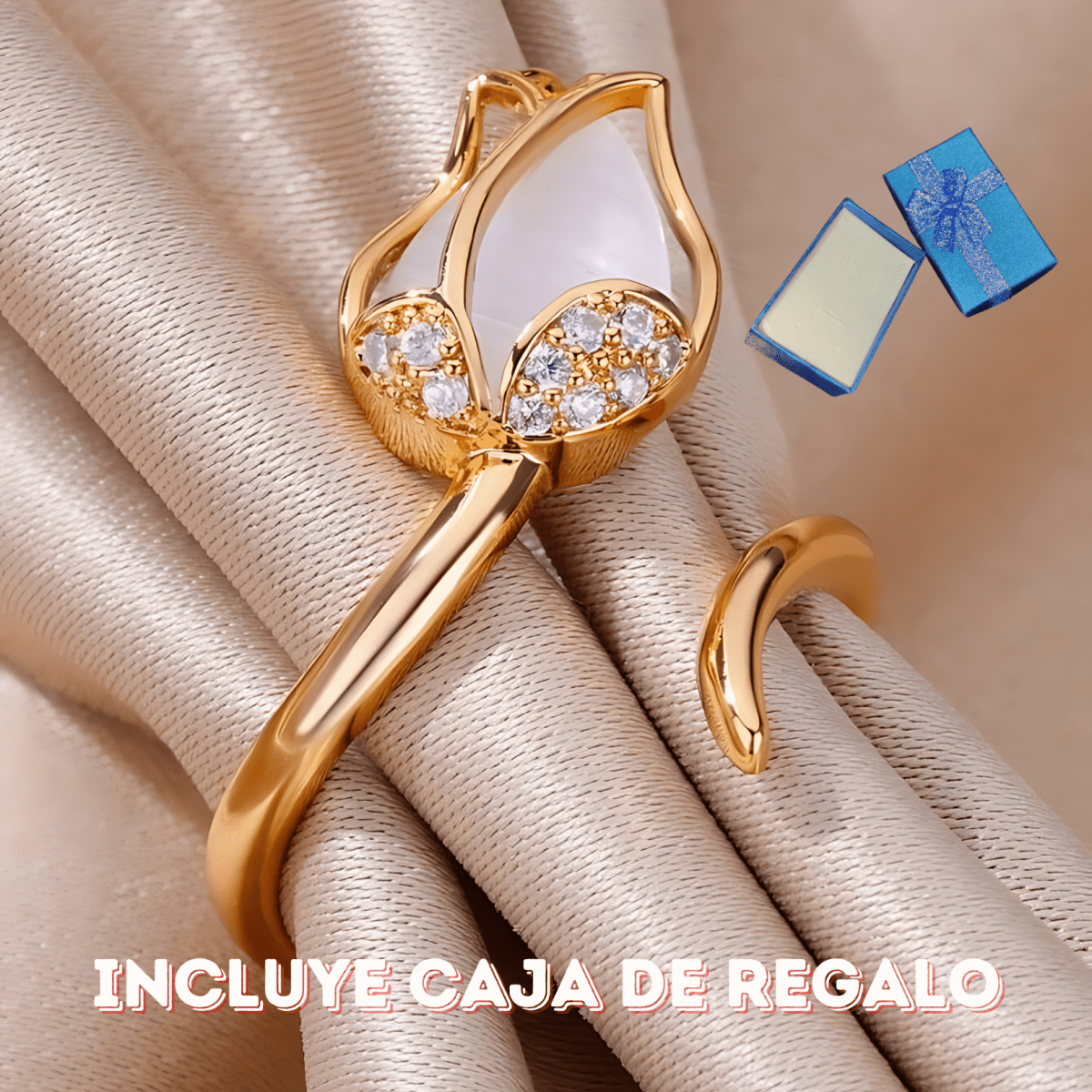 Anillo Tulipan + Caja REGALO - GeekHub Shop
