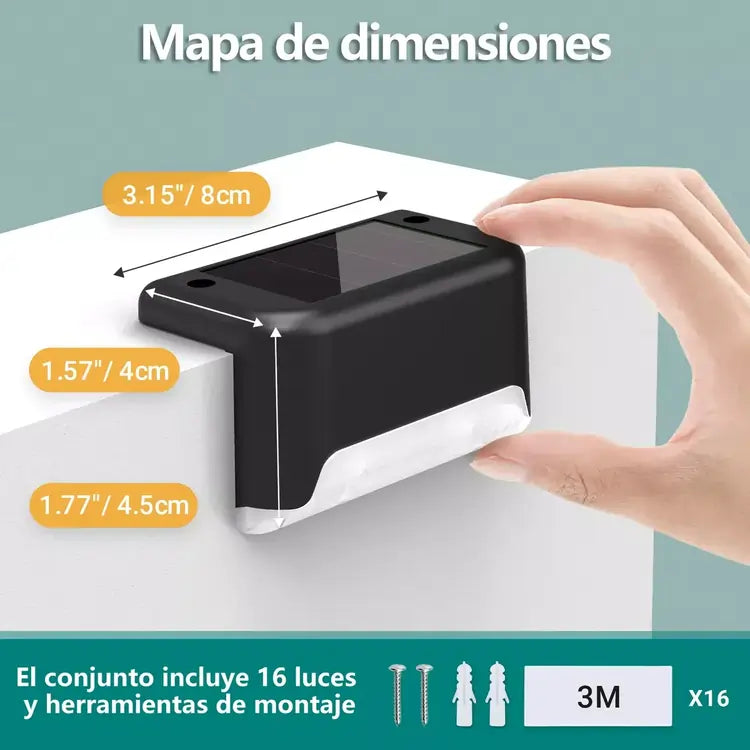 Kit de 8 - Solpex® MiniLEDs | Iluminación Solar para Exteriores