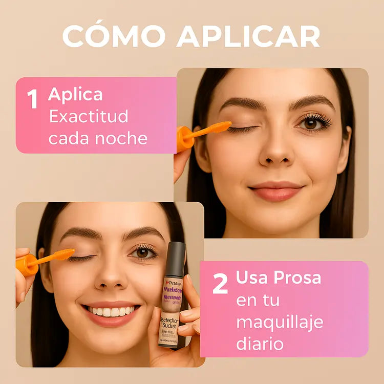 Kit Pestañas XL: Máscara Prosa Tapa Gris con Microfibras + Serum Exactitud Crecimiento
