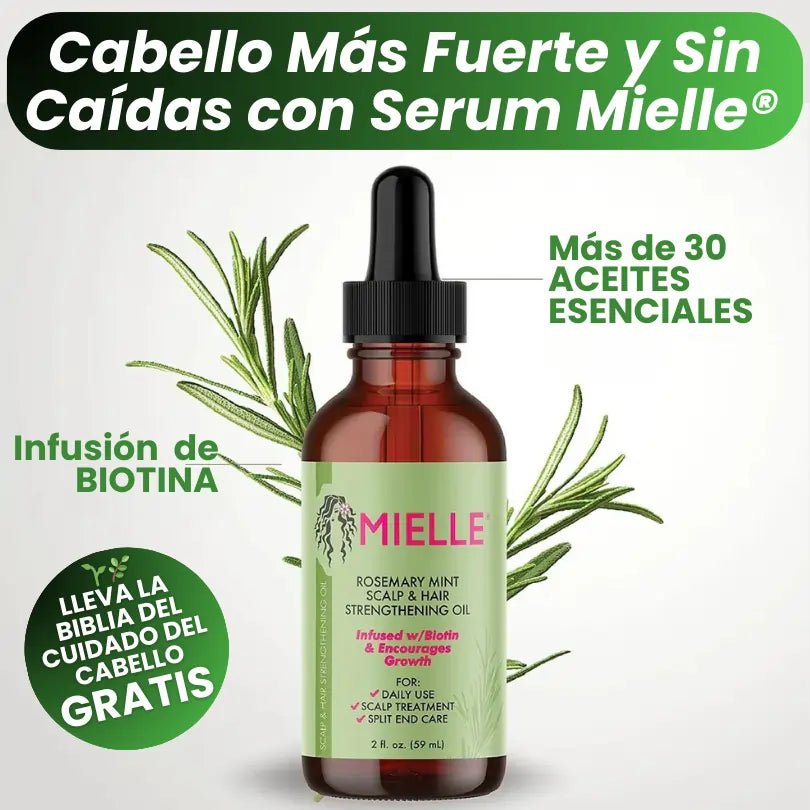 Serum Fortalecedor Capilar Mielle® 🍃 | Con Biotina, Romero y Menta ✨ - GeekHub Shop