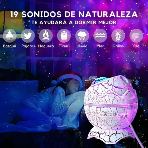DinoEgg® Parlante Proyector de Galaxias