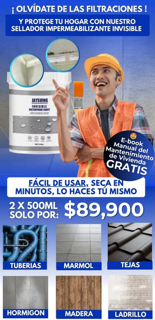 Lleva 2 por el precio de 1 – Sellador Impermeabilizante Jaysung® + Brocha GRATIS
