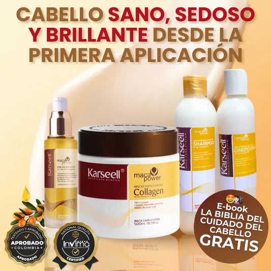 Kit Karseell® Collagen – Shampoo, Acondicionador, Aceite de Argán y Mascarilla
