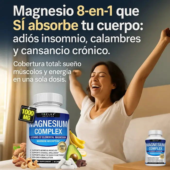 Magnesio Complejo 8-en-1 | Duerme Mejor y Vive con Más Energía