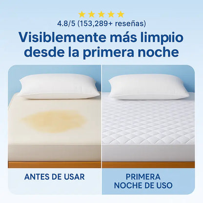 Protector de Colchón Premium | Antifluidos y Antimanchas + Fundas Almohada GRATIS