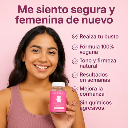Bearvana® Gomitas Naturales | Aumenta tu Busto y Realza tu Silueta