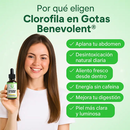 Clorofila en Gotas Benevolent® | Aplana tu Abdomen Sin Dietas Extremas