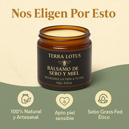 Terra Lotus - Bálsamo de Sebo y Miel | Devuélvele la Vida a tu Piel