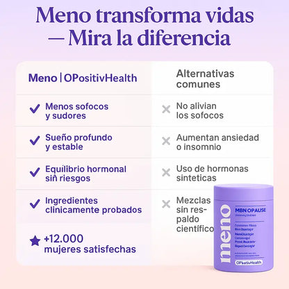 Meno | Controla la Menopausia y sus Síntomas de Forma Natural