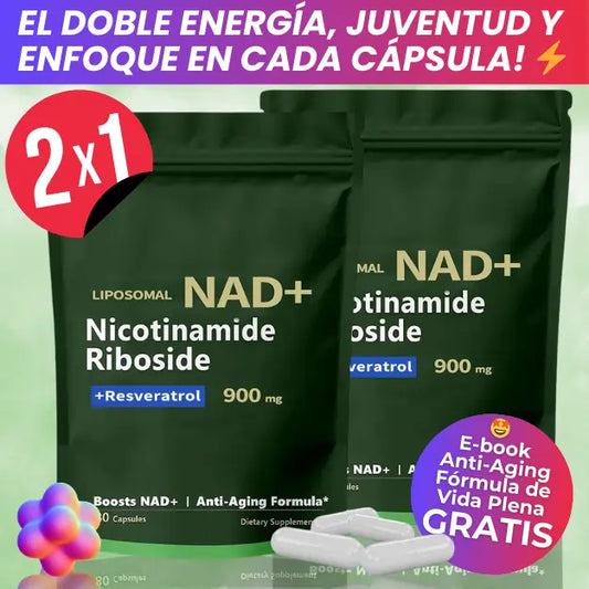 🔥 2x1 NAD+ Avanzado - Laboratorio Reus Research® | Importado 🇺🇸 ¡Duplica tu energía y bienestar!