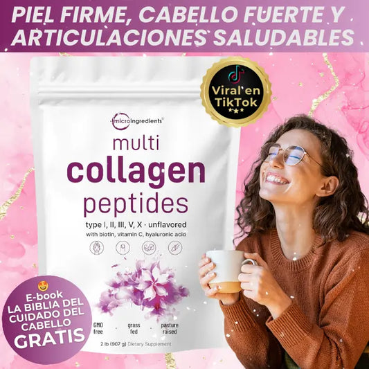 Péptidos de Multi-Colágeno Hidrolizado con Biotina | Importado 🇺🇸