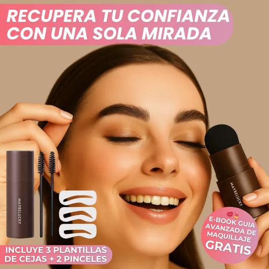 Maybelucky™ | Kit de Cejas Perfectas + 3 Plantillas y Pinceles GRATIS