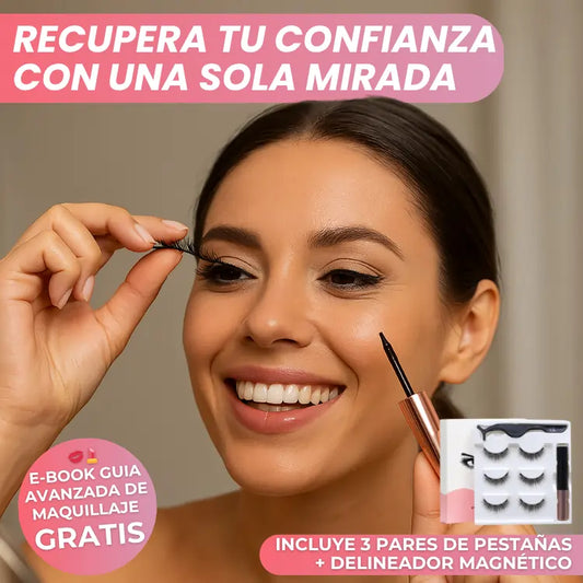 GlamMag™ | Pestañas Magnéticas Sin Pegamento + Delineador GRATIS ✨