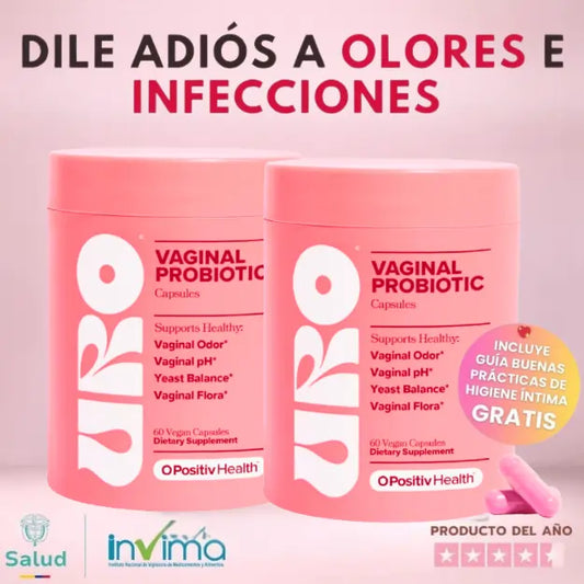URO Vaginal Probiotics x 60 Cápsulas – Llévate 2 por el precio de 1 💞