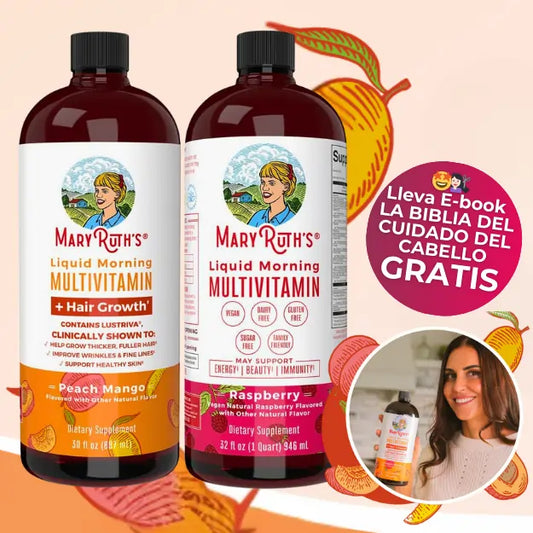 MaryRuth’s® Duo Nutritivo – Multivitamínico + Crecimiento Capilar para una Belleza Radiante 💪🌸