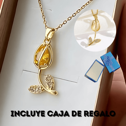 Collar Tulipán | Chapado en Oro 18K + Caja 🎁🎀🌷 - GeekHub Shop