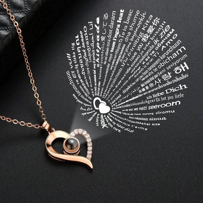 Dúo Corazón® Anillo y Collar TE AMO 100 Idiomas + ENVÍO GRATIS - GeekHub Shop