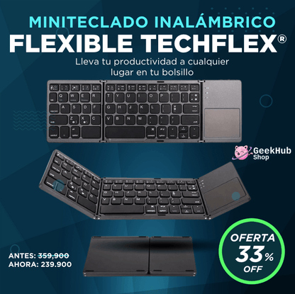 Miniteclado Inalámbrico Plegable TechFlex® + ENVÍO GRATIS - GeekHub Shop