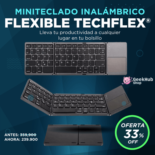 Miniteclado Inalámbrico Plegable TechFlex® + ENVÍO GRATIS - GeekHub Shop