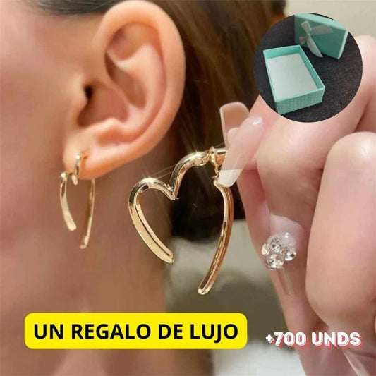 Pendientes Aritos Corazón + Caja Regalo - GeekHub Shop