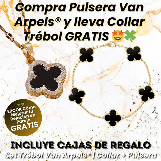 Set Trébol Van Arpels® 🍀 | Compra Pulsera y lleva GRATIS Collar 💎✨ - GeekHub Shop